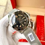 Omega Seamaster 007 Replica  No Time To Die Watch Stainless Steel Mesh Strap